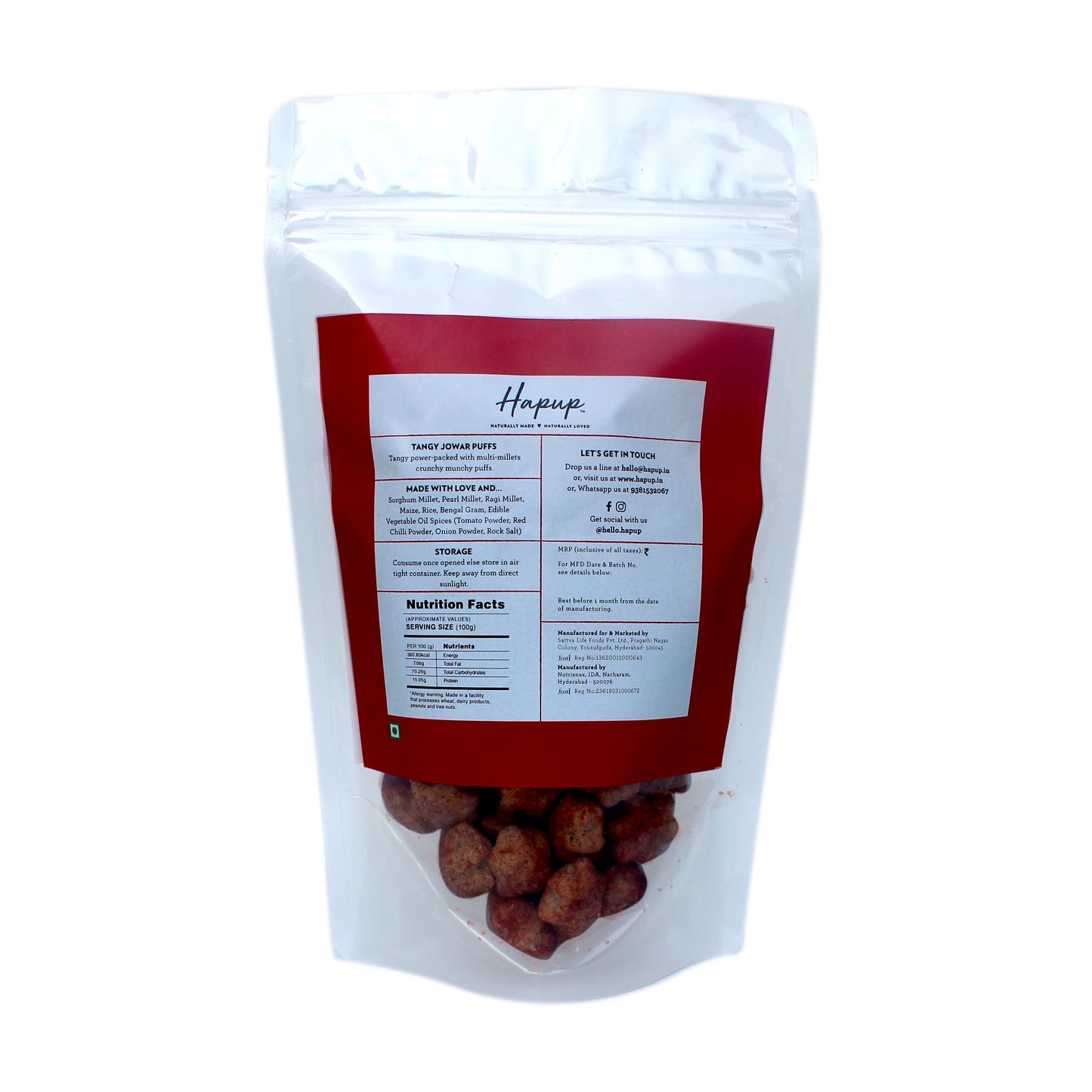 Hapup Tangy Multi-Millet Stars & Sweet Peri Ragi Rings - Pack of 6