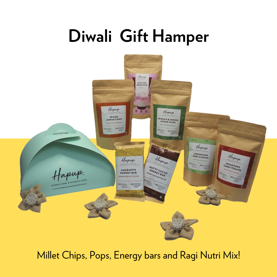 Festive Hamper Sweet and Savoury Delights made with millets and love Best Hapup products